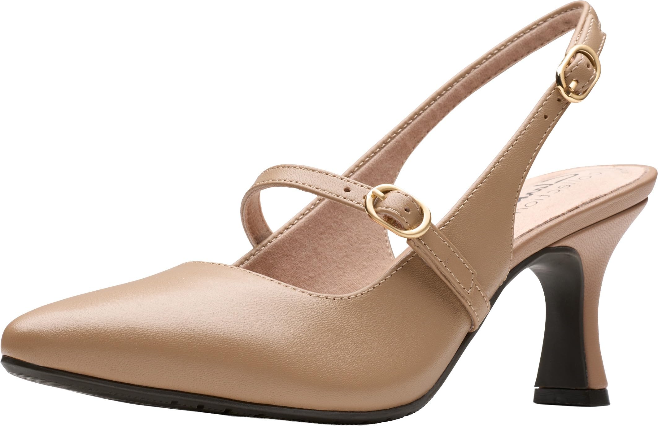 Clarks Women’s Kataleyna Ruby Warm Beige Leather 6 Medium