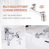 Ibergrif Tap Extender 1440° Swivel Robotic Arm Faucet Aerator Silver M91006 view 3