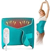 Heating Pad for Back, Heating Pad for Period Cramps/Waist/Shoulders with Belt, Valentines Day Gifts for Her Him, Birthday Gifts for Women Men Mom Dad, 6 Heat Settings, 4 Timers, Auto-Off, Blue Green