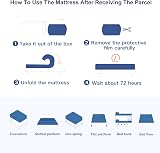Matoresu Double Mattress 135x190x20cm Gel Memory Foam Removable Cover view 5