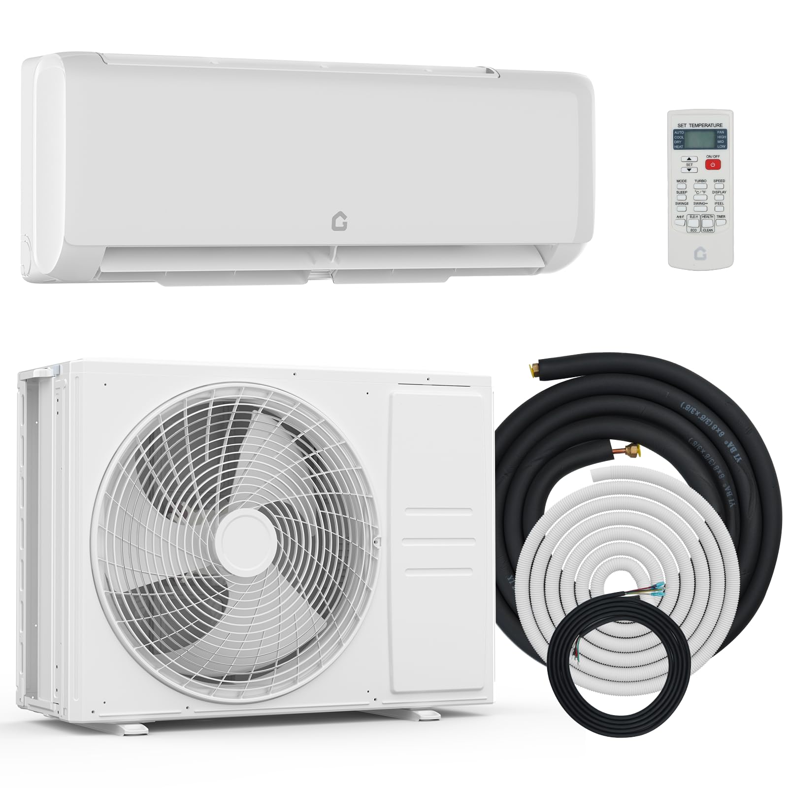 Photo 1 of *Untested*
24000 Btu Mini Split AC Heating System, Wifi Enabled Mini Split Air Conditioner with 21 SEER2 Inverter, Heat Pump, 208-230V for Rooms Up to 1500 Sq. Ft, White