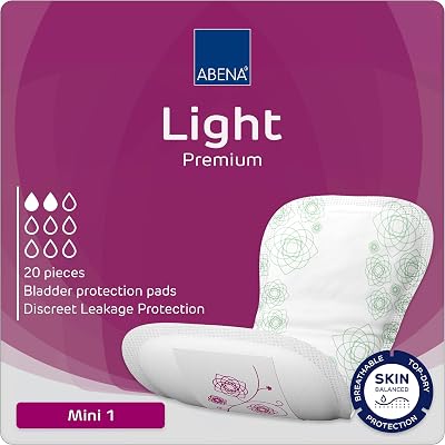 ABENA Light Mini 1 Pads 20 Pack 180ml Daytime Incontinence & Period Protection