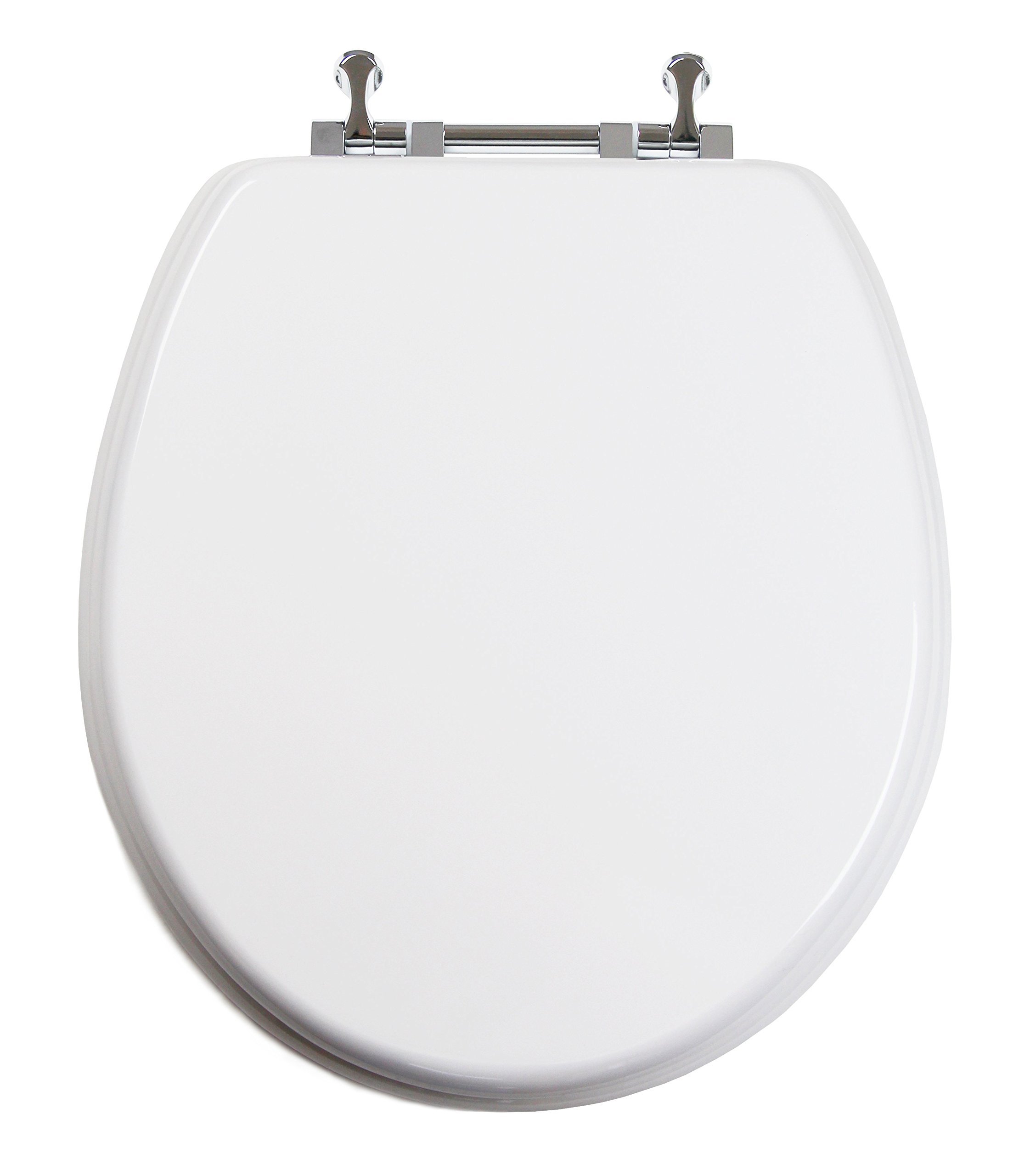 TOPSEAT 6TSTR9999CP 000 TinyHiney Round Toilet Seat with Metal Hinges