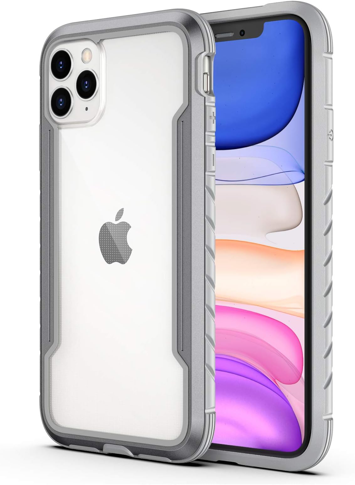 iPhone 11 Case (6.1"), Aodh [Anti-Yellowing][Military Grade Drop Tested] Clear Hard Shockproof Protection Case, Anodized Aluminum, TPU Protective Anti-Fall Phone Cover for Apple iPhone 11 (Gray)