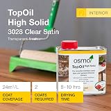 Osmo TopOil High Solid Wood Oil 3028 Clear Satin 500ml Food Safe view 2