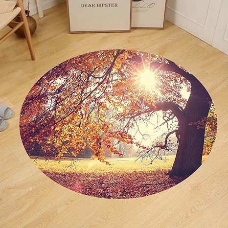 Amazon Com Gzhihine Custom Round Floor Mat Scenery Decor