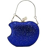 pearl&she Sparkly Apple Rhinestone Handbags Diamond Women Evening Bags Bling Minaudiere Clutch Crystal Purses For Party.