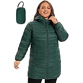 ANOTHER CHOICE Plus Size Packable Puffer Jacket for Women, Lightweight Quilted Puffer Coat with Hood