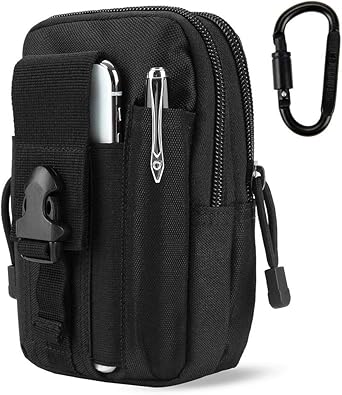 Amazon Co Jp ウエストポーチ 多機能ポーチ 大容量ヒップバッグ ベルトポーチ メンズ マルチポーチ マルチケース スマホ ベルトポーチ カラビナ付き 釣り 旅行 アウトドア フィッシング 登山 スポーツ ブラック ホビー