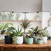 Sondiko Full Spectrum Grow Lights for Indoor Plants, LED Grow Light with Automatic Timer, 9-Level Dimmable, Adjustable Lamp A