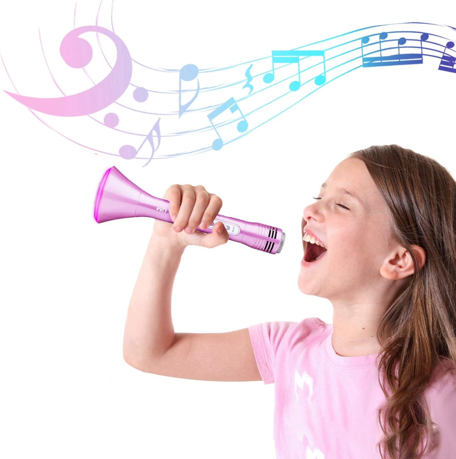 NASUM Wireless Karaoke Microphone for Kids, Best Birthday Gifts for Girls and Boys, Bluetooth Karaoke Machine, Top Present Toys for Kids 3 4 5 6 7 8 9 Years Old