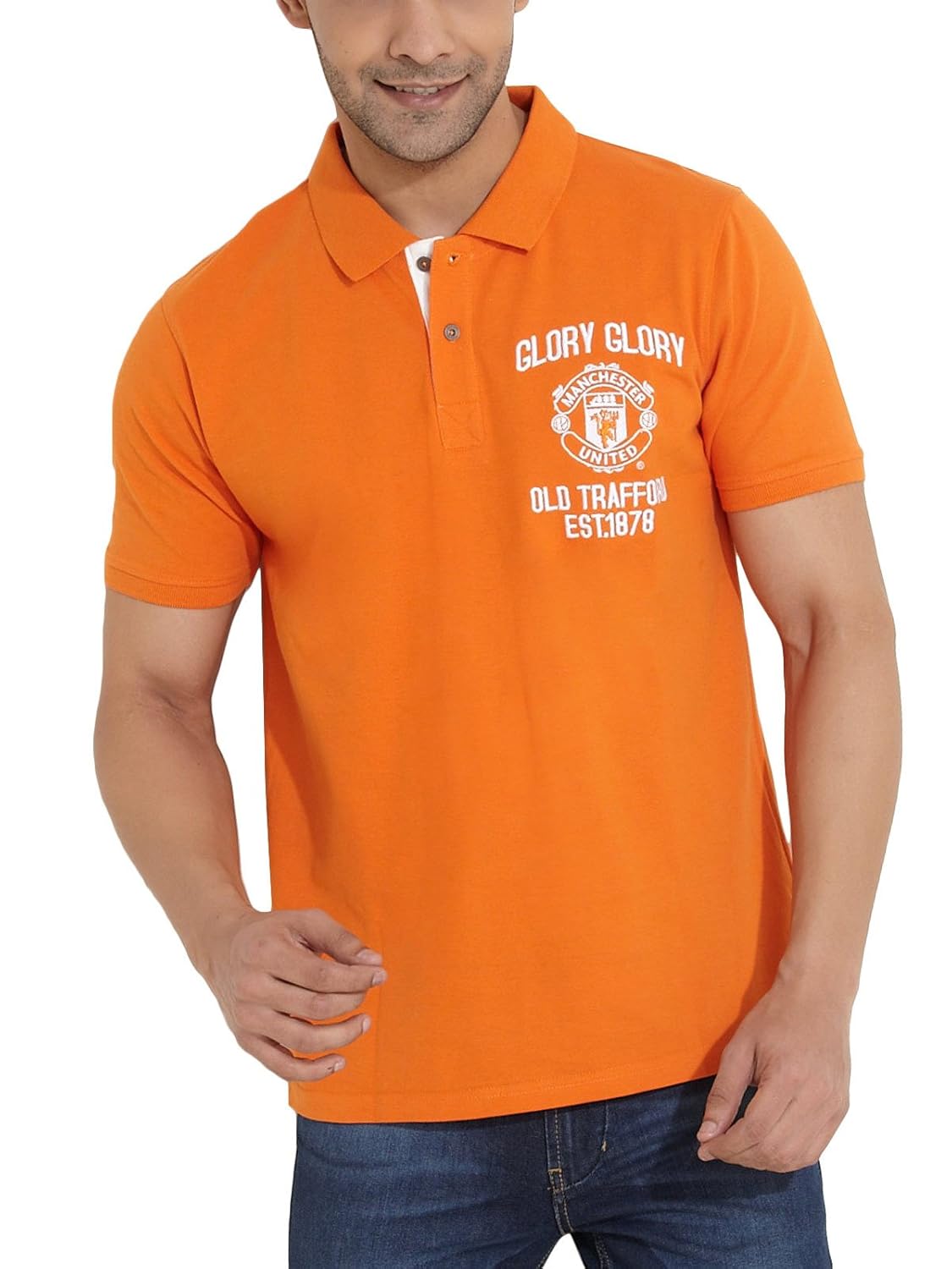 Buy Manchester United Men Polo Neck T Shirt 8907130022136 At Amazon In