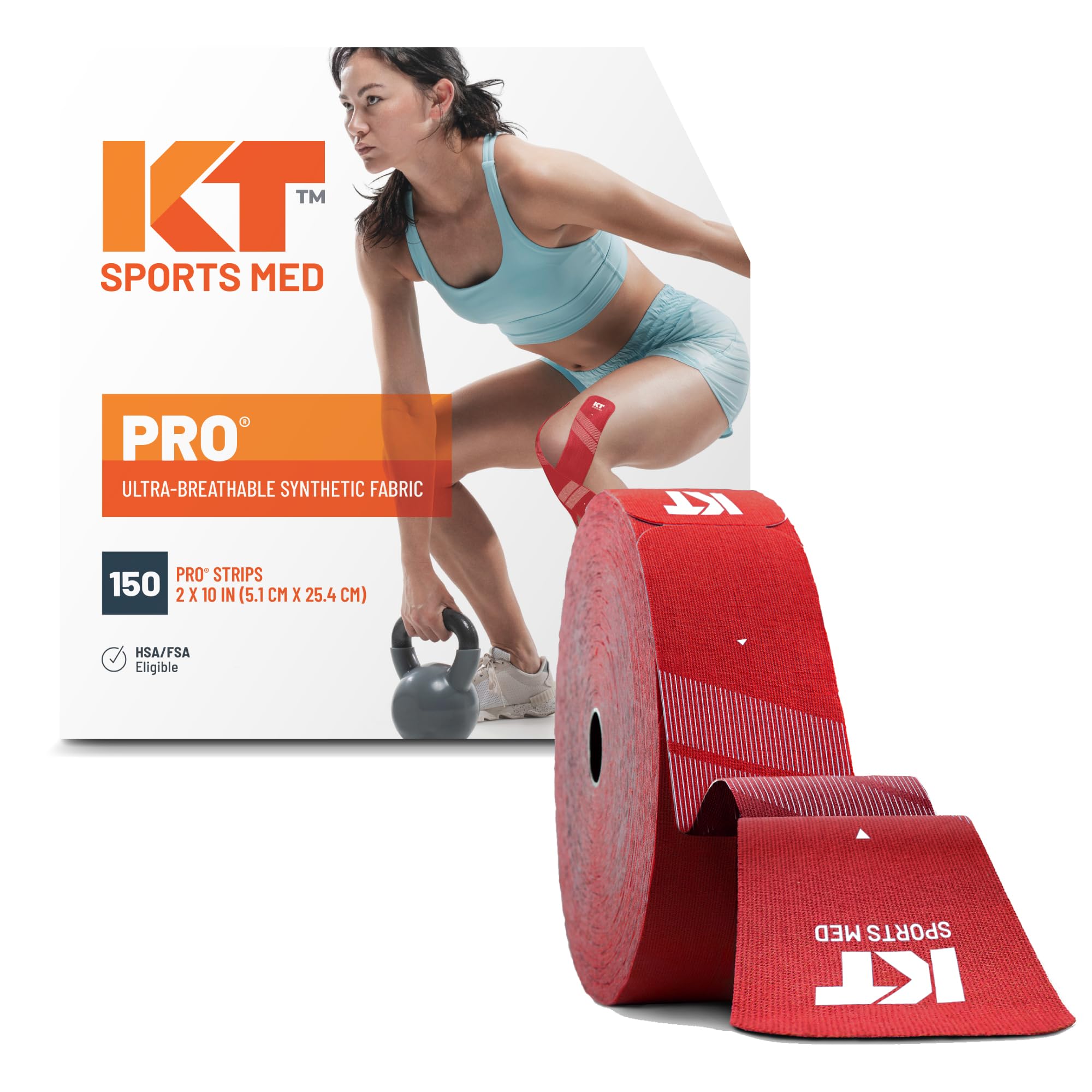 KT Tape Unisex Pro Jumbo 150 Strip Synthetic Precut Kinesiology Tape, Pink, Synthetic pre-cut UK