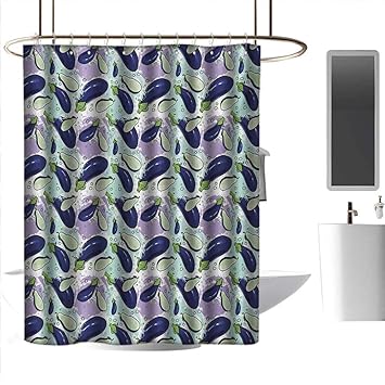 Amazon Com Coolteey Shower Curtains Striped Eggplant Luscious
