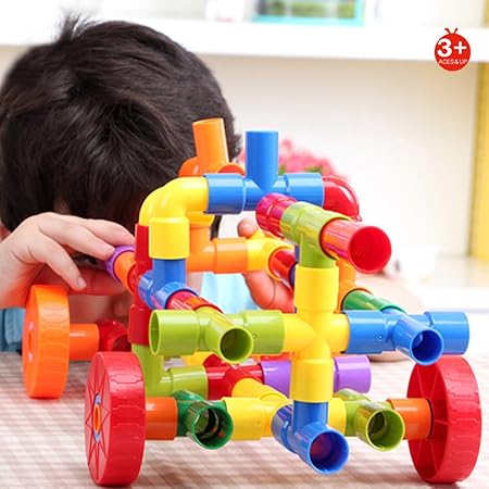 Amazon 建物ブロックおもちゃ 72pcs Assemblingパイプブロックプラスチック組み立てdiyパズルおもちゃ 赤ちゃん 幼児の おもちゃ おもちゃ