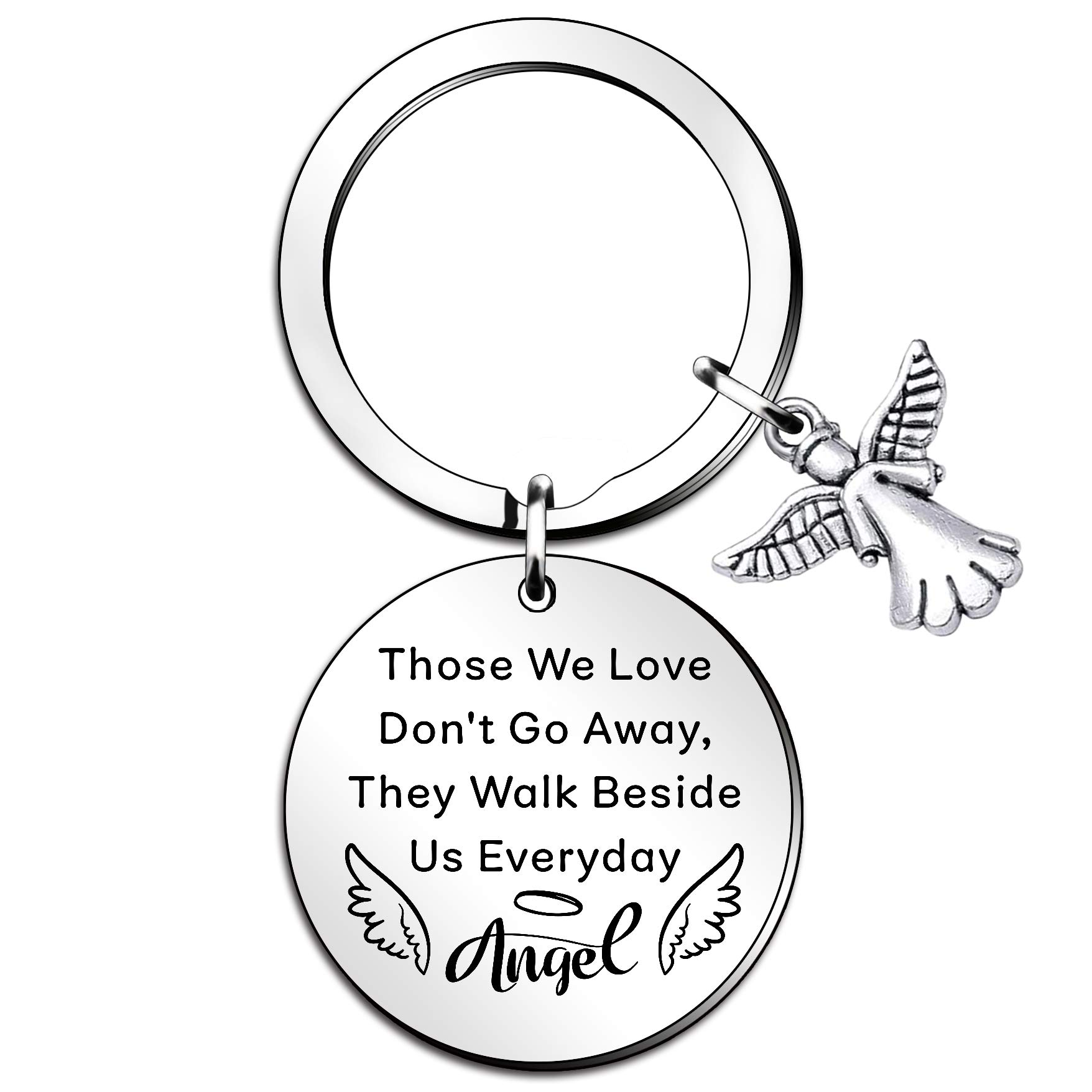 QMVMV Memorial keyring Sympathy Angel Wings gifts Loss Of Loved One keyhcian