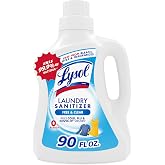 Lysol Laundry Sanitizer Liquid, Detergent Additive, Free &amp; Clear, 90oz | Lysol Sanitizing Laundry Detergent Additive, Deodorizer, Color Safe Bleach Alternative, Laundry Supplies