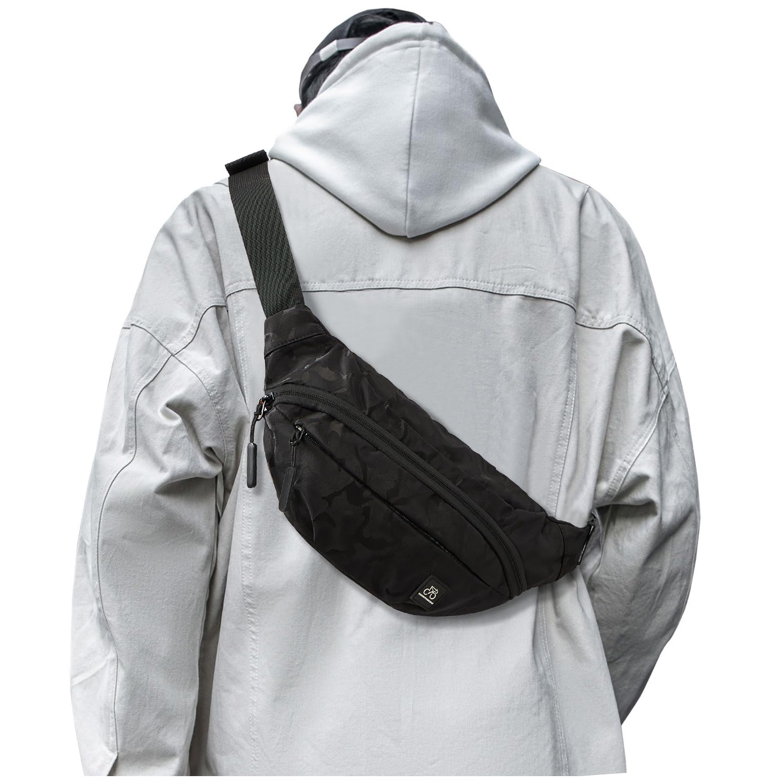 SZSYCN Crossbody Sling Bag for Women Fanny Pack with D Ring Waterproof Waist Bag for Phone and Keys Lightweight Fanny Pack with Adjustable Strap Belt Bags for Women Running Bumbags for Dog Walking