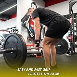 WFX Weight Lifting Hooks Non-Slip Rubber Grips 8mm Neoprene Padding 600 lbs view 6