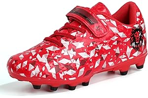 ZVC Kids Soccer Cleats Boys Girls Soccer Shoes Outdoor Firm Ground Youth Football Cleats for Little Kid/Big Kid