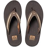 REEF Men's Sandals Flex, Dark Brown/Tan, 7