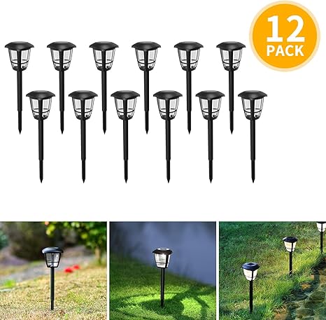 Gartenbeleuchtung Solar Led Gartenleuchten Mit Erdspiess Wasserdicht Solarlampe Solarlichter Fur Aussen Garten Retro Vintage 12 Stuck Amazon De Beleuchtung