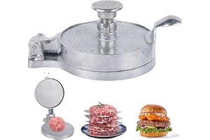 Burger Press, 4.6inch Aluminum Alloy Hamburger Press Patty Maker, Round Thicken Burger Mold, Hamburger Patty Maker for BBQ Ba