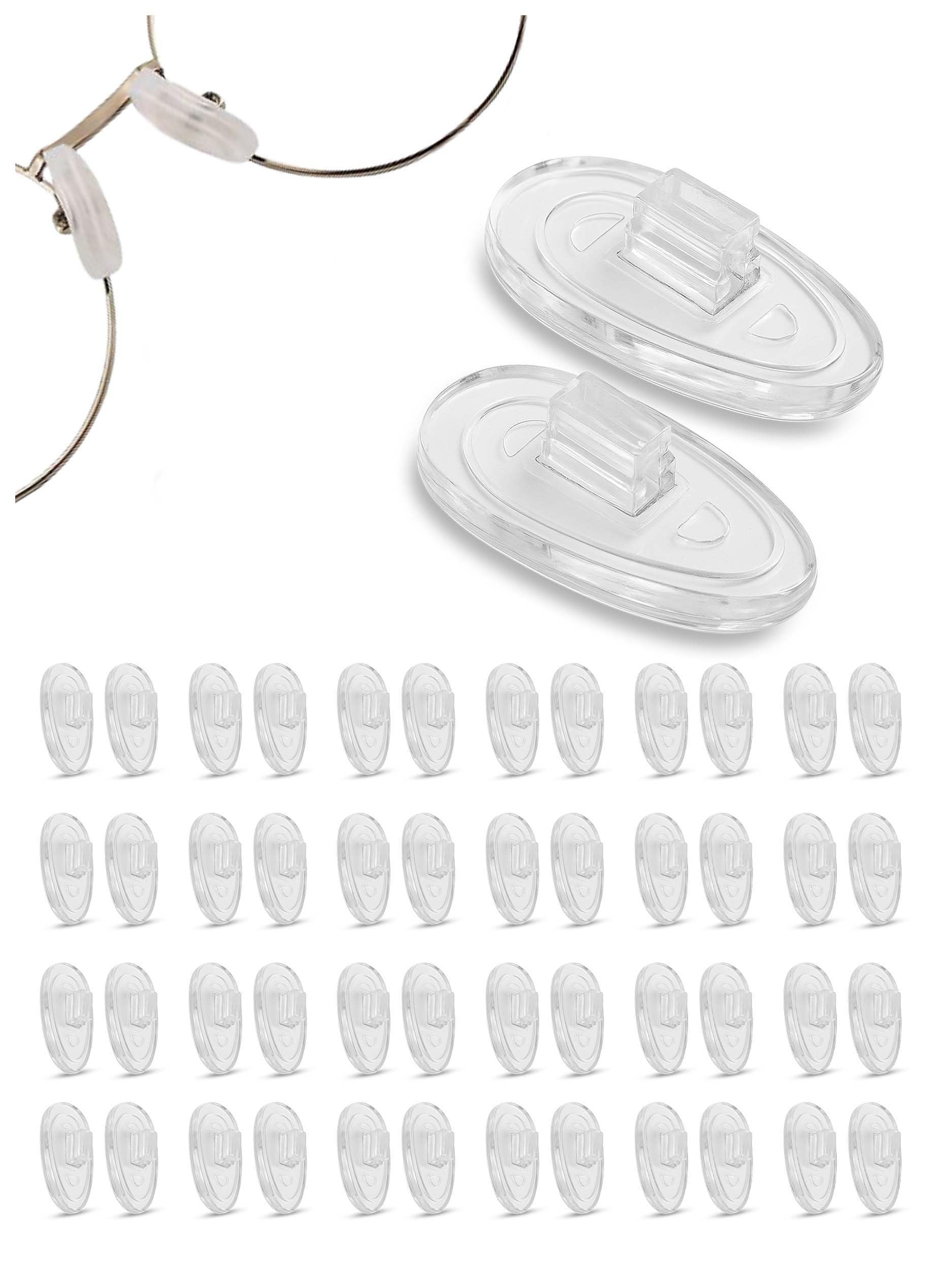 SPORTS WORLD VISION Glasses Nose Pads | Premium Quality Soft Silicone A-Shape Nose Pads for Glasses | 17mm Push-in Glasses Cushions in 25 Pairs