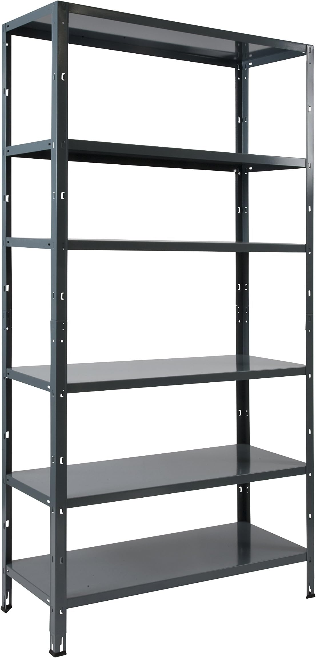 Clicker 100 Adjustable 6 Metal Shelving Shelves 200 x 100 x 40 cm Grey