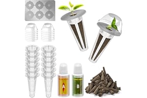 inbloom Grow Anything Seed Pod Kit for AeroGarden, Ahopegarden, GARDENCUBE, iDoo, MUFGA Hydroponic Growing System, 68 Pcs Indoor Garden Supply with 30 Grow Sponges, 12 Baskets, 12 Domes and 12 Labels