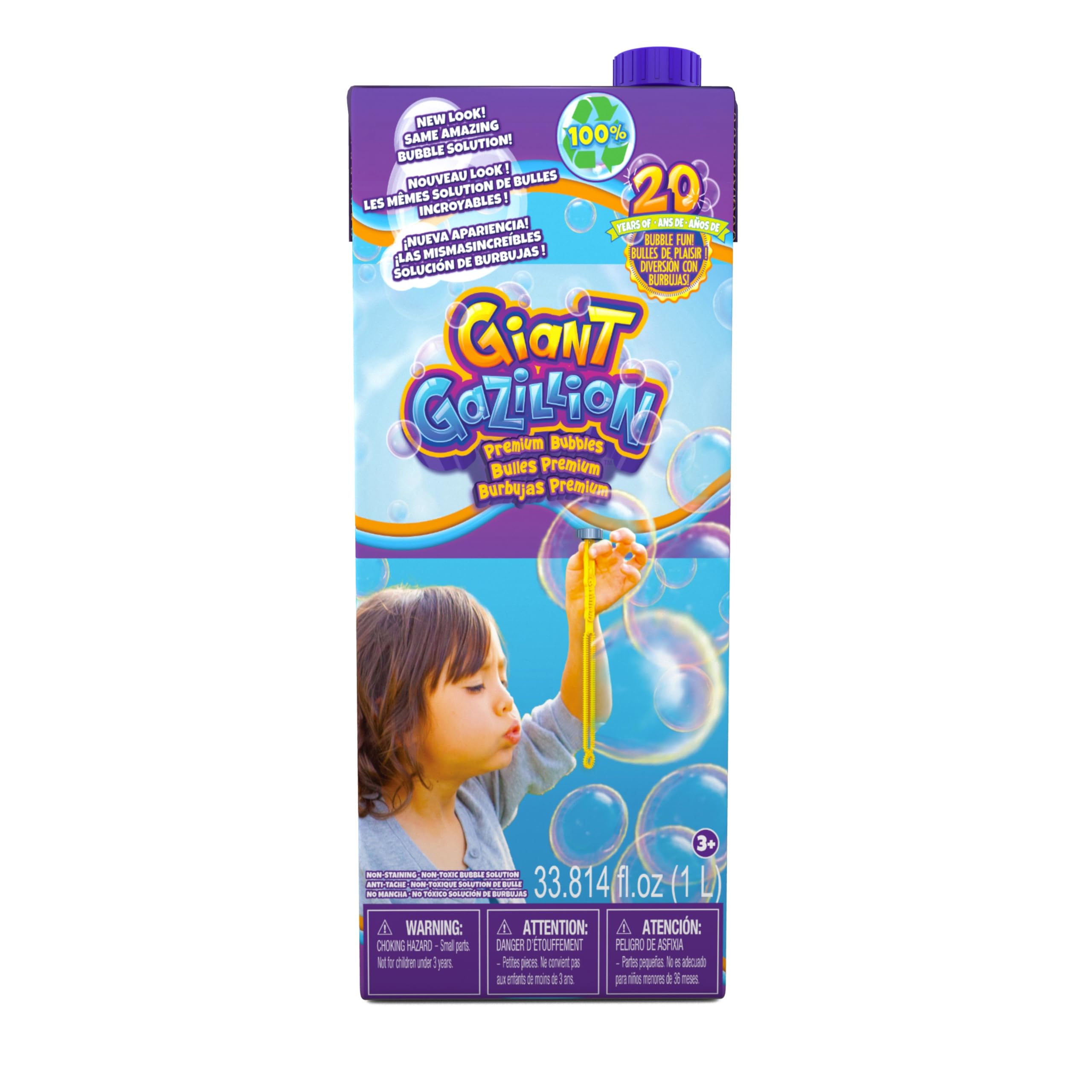 Photo 1 of Gazillion Bubbles Giant Bubbles 1L Box: Giant, Vibrant, And Safe Bubbles With Eco-Friendly Packaging