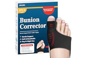 ZRCZRC 2 Pcs Bunion Corrector for Women Big Toe, Soft Cushioning Layer & Medical-Grade Silicone, Instant Bunion Pain Relief, Wide Strap Non-Slip Design, Soft & Breathable, Suitable for Day & Night Wear