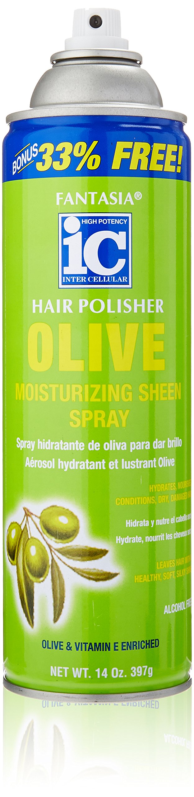 Fantasia Hair Polisher Olive Oil Sheen Spray, 14 oz