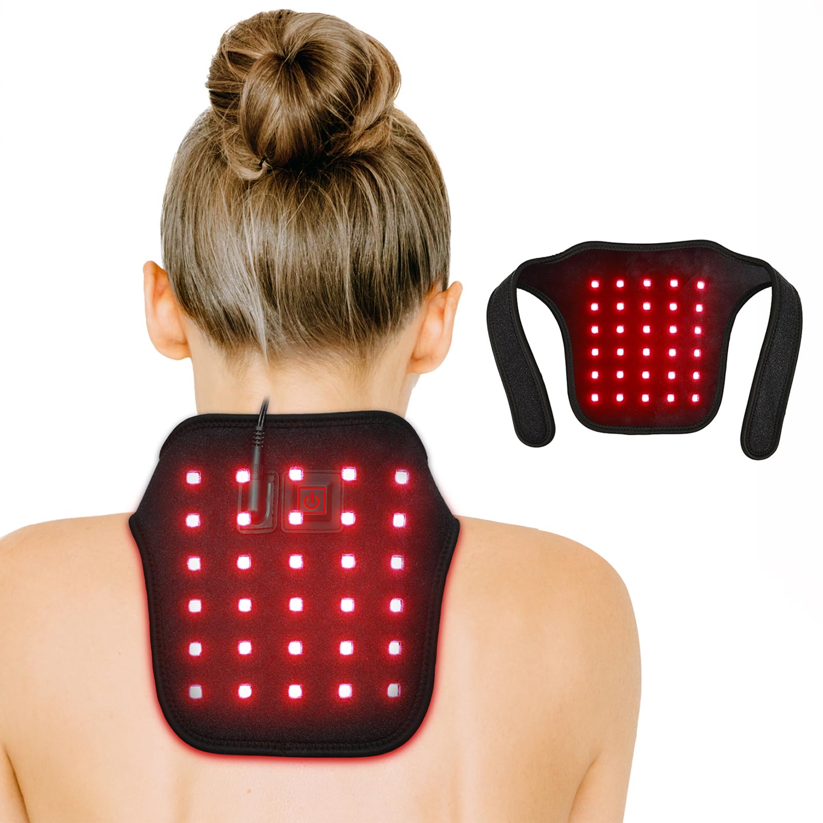 Photo 1 of UTK Red Light Therapy for Neck Pain Relief, Infrared Red Light Therapy Device for Cervical Pain, 660&850nm, 30pcs 4-Chips-in-1 LEDs Light Therapy at Home