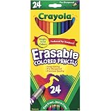 Crayola - 12 crayons de couleur rétractables effaçables