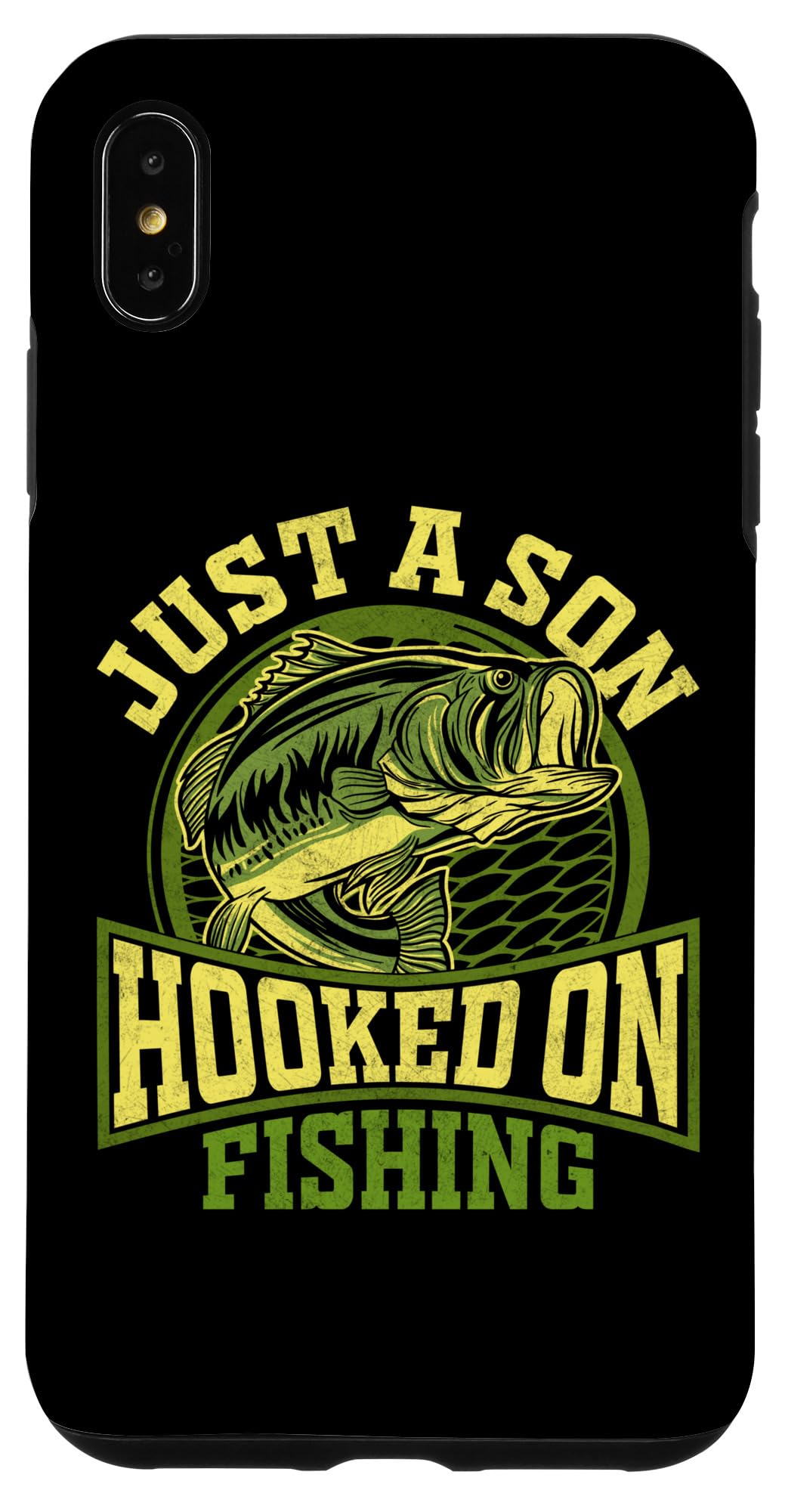 iPhone XS Max Just a Son Hooked on Fishing Funny Fisherman Father Son Case