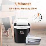 VidaTeco 10-Sheet Cross-Cut Shredder 4x36mm 5L Bin 40min Cool Jam-Proof view 8
