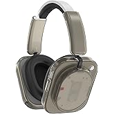 Clangpeony Case for Nothing Headphone 1,2IN1 Clear TPU Ear Cups Cover & PC Headband Cover, Shell Covers Replacement Shockproof/Washable/Dust-Proof/Scratch-Resistant for Men Women (Clear Gray)