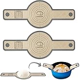 PLAPITATE Silicone Bread Sling for Dutch Oven Liners, Non Stick 2 PCS, Easy Clean Reusable Silicone Bread Baking Mat with Long Handles, Easy to Transfer Sourdough Bread, Round