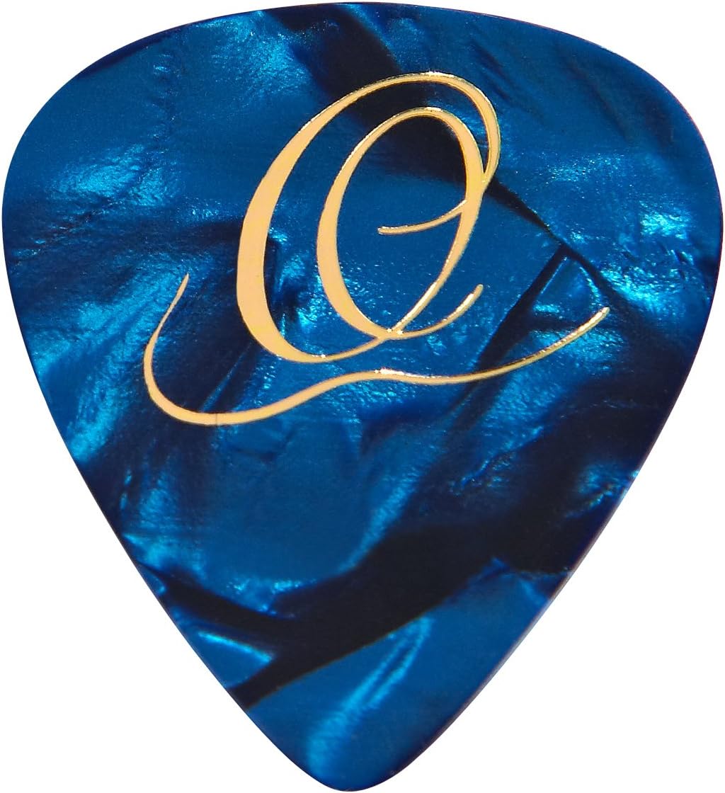 Ortega Medium Picks - Blue Pearl (Pack of 10), Mother of pearl blue - Image 3