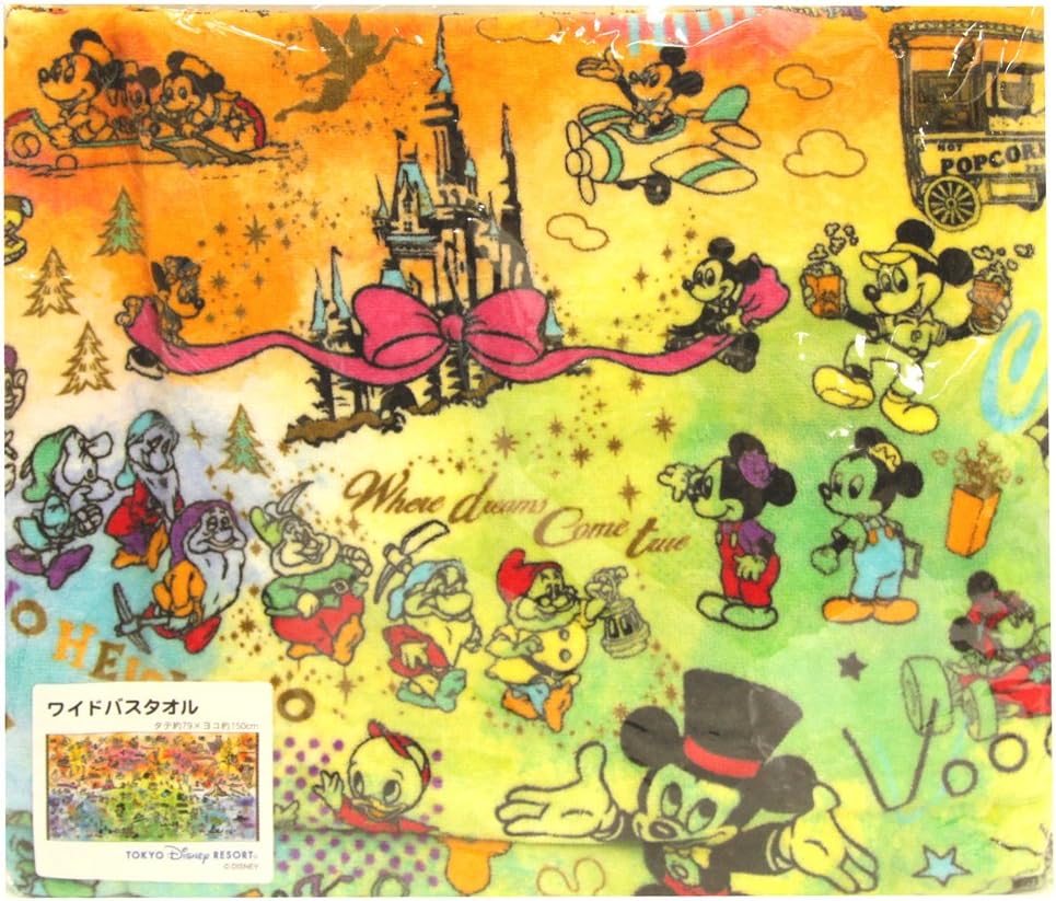 Amazon ディズニー ワイド バス タオル パーク柄 ミッキー ミニー マウス 他 東京 ディズニーリゾート限定 ディズニー グッズ お土産 アニメ 萌えグッズ 通販