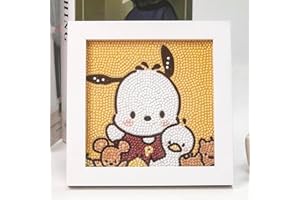 ROFOLO Diamond Art Painting Kit for Kids with Frame Art and Crafts for Kids，Full Drill Painting by Number Kits Home Decoration(Cartoon-Yellow)