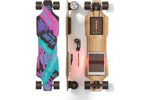 EBOSSOM Electric Skateboard with 900W Motor & RGB LED, 37" Longboard with Remote Control, 4 Modes Max 16Mph, 9 Layers Deck, Electric Skateboards for Adults & Teens Effortless Commutes and Fun Rides