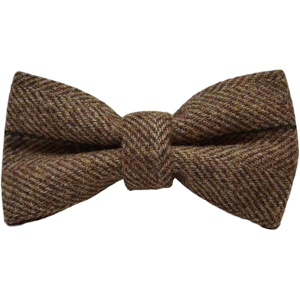 Dijon Herringbone Check Necktie & Pocket Square Set - Luxury Tweed Style, 7cm Wide Tie - View #11