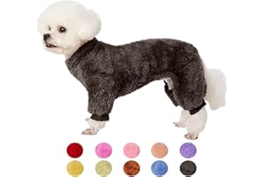 YUGGI Dog Sweater Coat, Dog Pajamas PJS, Dog Clothes, Dog Christmas Sweaters for Small Medium Dogs Boy Girl Cat Apparel Doggie Jacket Onesie Soft Warm Holiday Outfits (Small, Dark Grey)