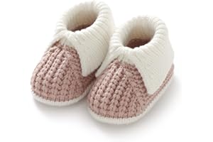 Neiwech Baby Booties Newborn Infant Sock Shoes Knit Crochet Soft Cozy Warm Boots for Boys Girls