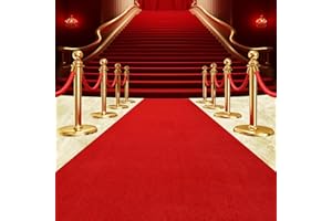 AEHISDHIE 450 GSM Extra Thick Waterproof Red Carpet Runner for Events Decorations, 3X20 Ft Not Slip Red Runner Aisle Runway Rug for Wedding, Party, Banquet, Activity Entrance and Special Events Decorations