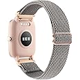 YONWORTH Adjustable Elastic Watch Band Compatible with Veryfitpro ID205L ID205S ID205 ID205U Smart Watch Bands, 19mm Stretchy Nylon Loop Strap Soft Wrist Bands Bracelet Sport Replacement for Women Men