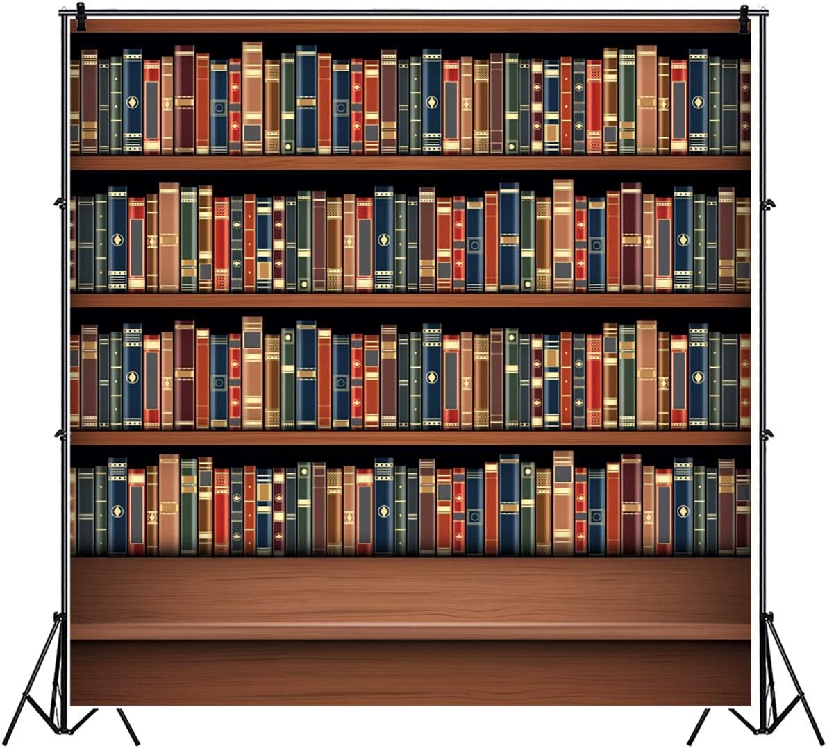 Video Studio Yeele Old Library Bookshelf Backdrop 10x10ft Bookcase Full Of Books Photography Background Kids Birthday Pictures Room Decoration Kids Adults Portrait Photoshoot Studio Props Digital Wallpaper Photo Backgrounds