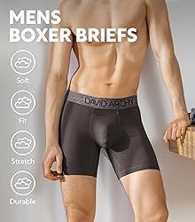 DAVID ARCHY Mens Underwear Cotton Boxer Briefs with